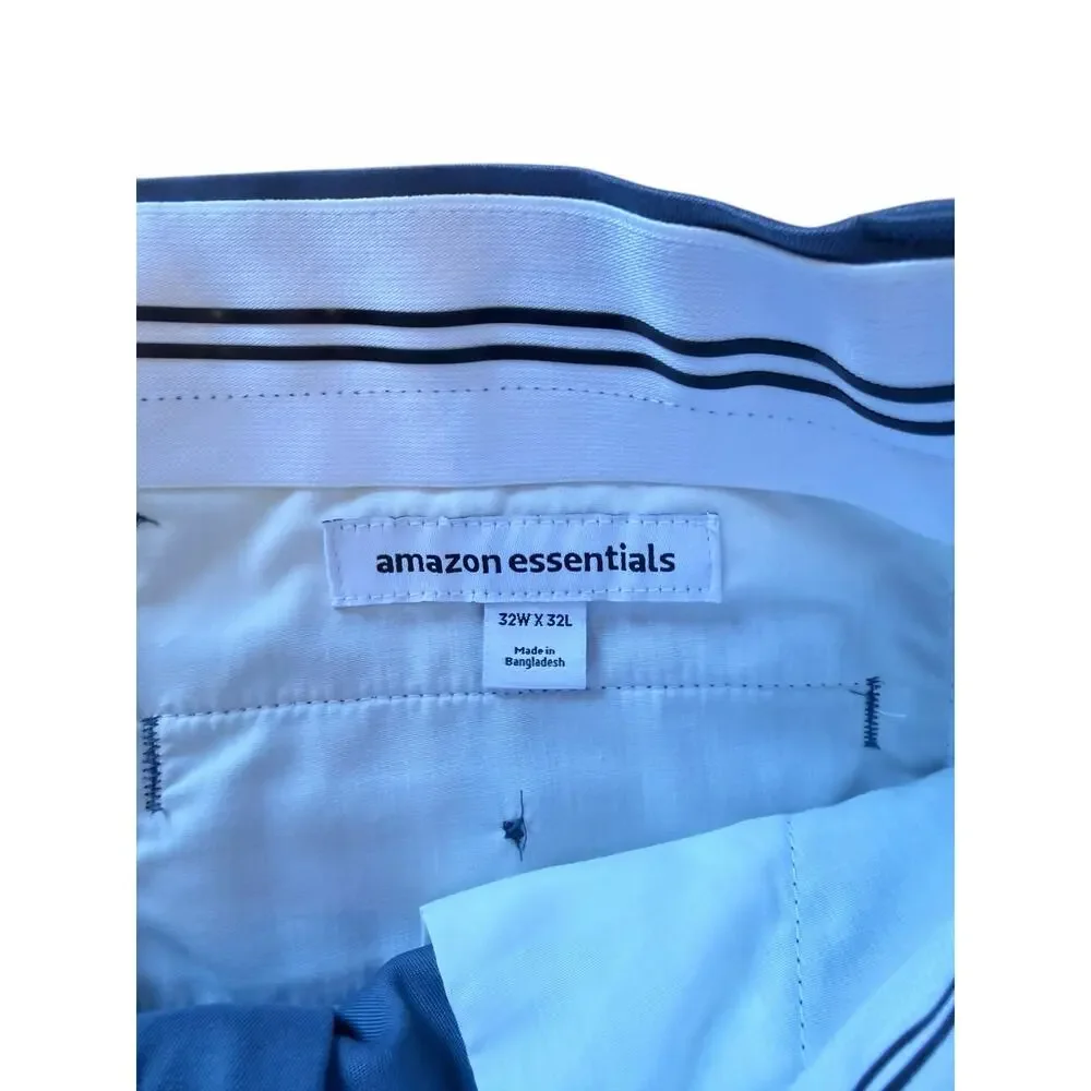 Amazon Essentials Men's Classic Golf Pants Blue Grey Size 32x32 NWOT